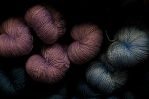 Barbantes de algodão em close para crochê