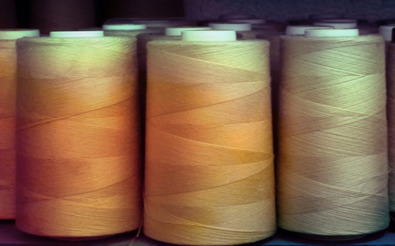 Brown thread spools